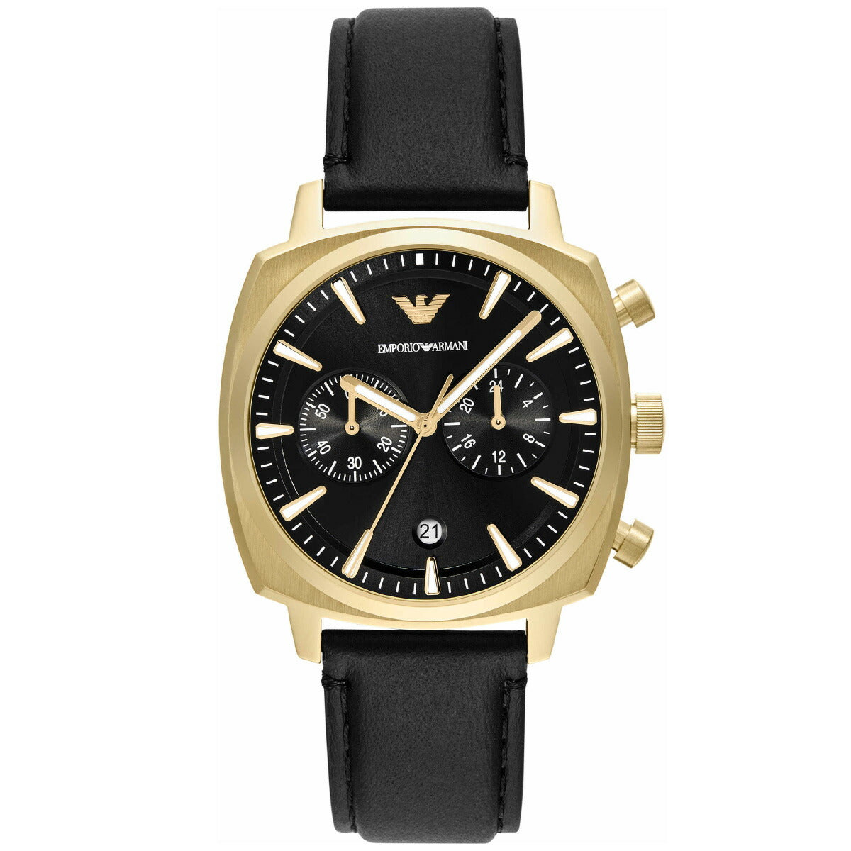 エンポリオアルマーニ EMPORIO ARMANI 腕時計 メンズ クロノグラフウォッチ ブラックレザー AR11690【2025 新作】