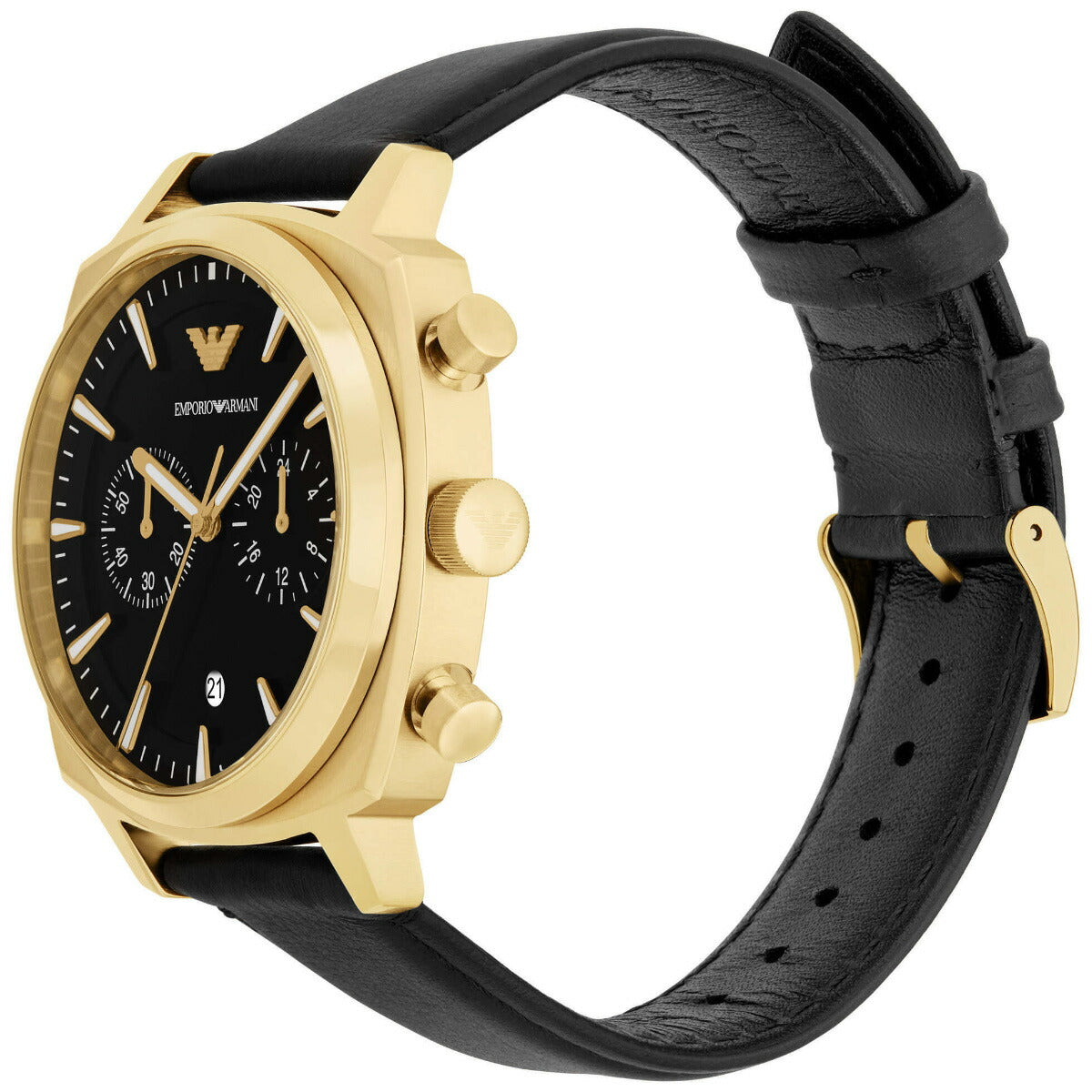 エンポリオアルマーニ EMPORIO ARMANI 腕時計 メンズ クロノグラフウォッチ ブラックレザー AR11690【2025 新作】
