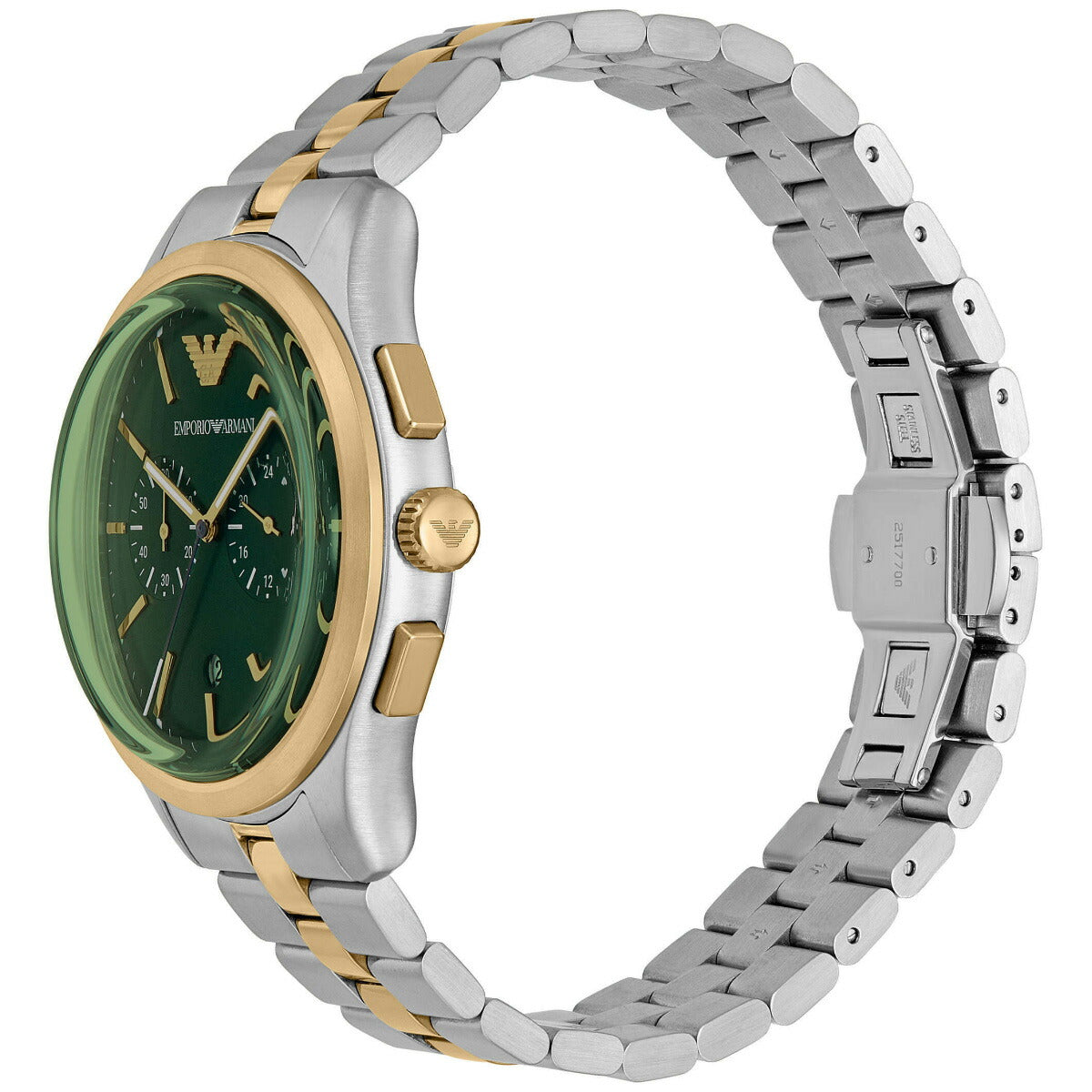 エンポリオアルマーニ EMPORIO ARMANI 腕時計 メンズ クロノグラフウォッチ ツートンステンレススチール AR11692【2025 新作】