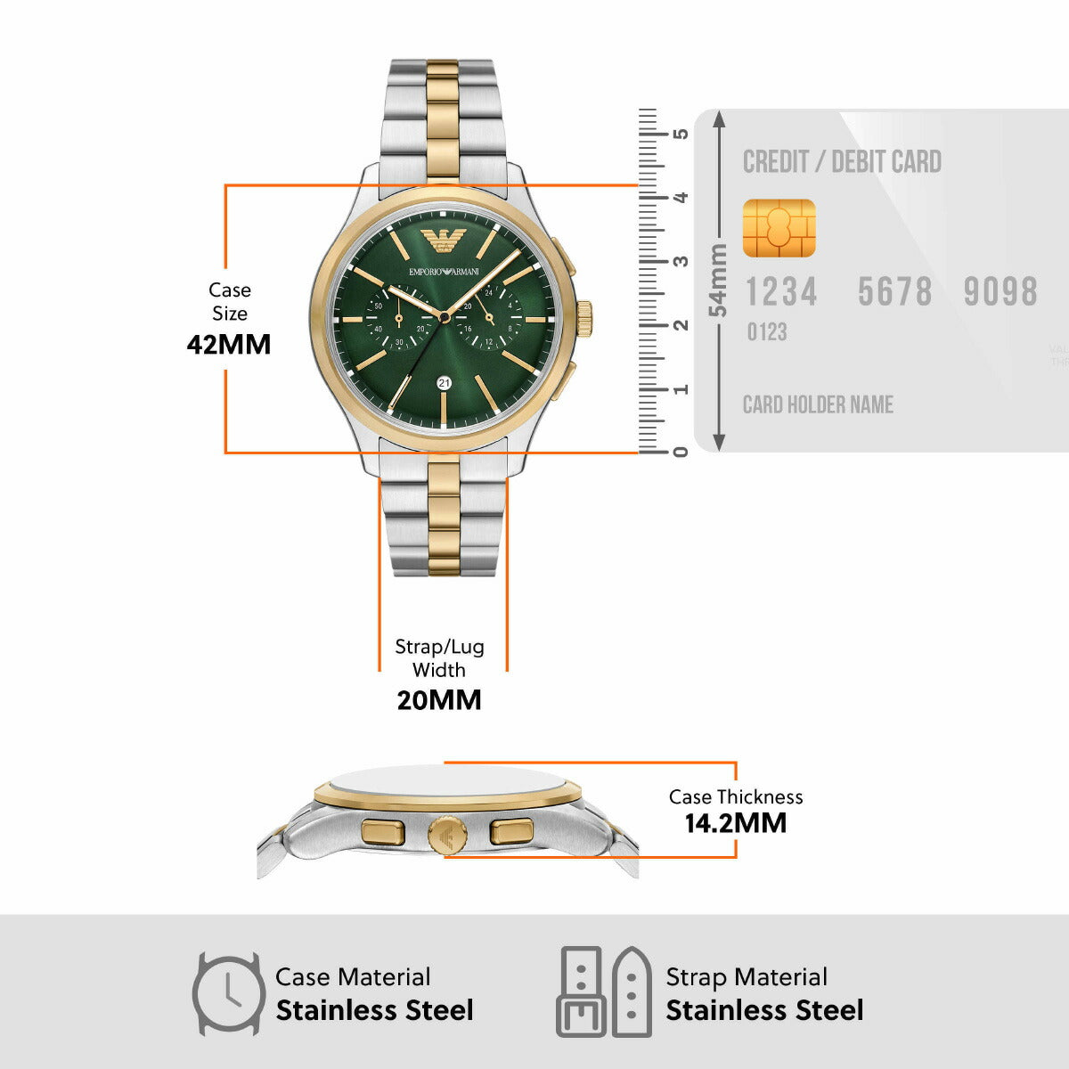 エンポリオアルマーニ EMPORIO ARMANI 腕時計 メンズ クロノグラフウォッチ ツートンステンレススチール AR11692【2025 新作】