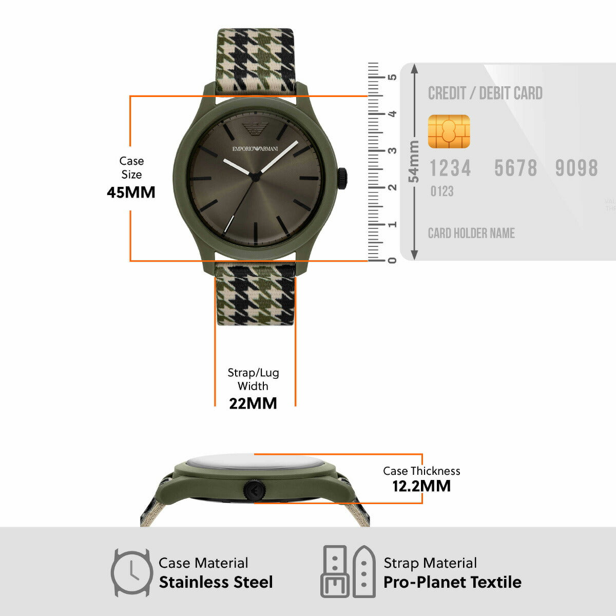 エンポリオアルマーニ EMPORIO ARMANI 腕時計 メンズ 3針ウォッチ ＃tide ocean material ナイロンファブリック AR11694【2025 新作】