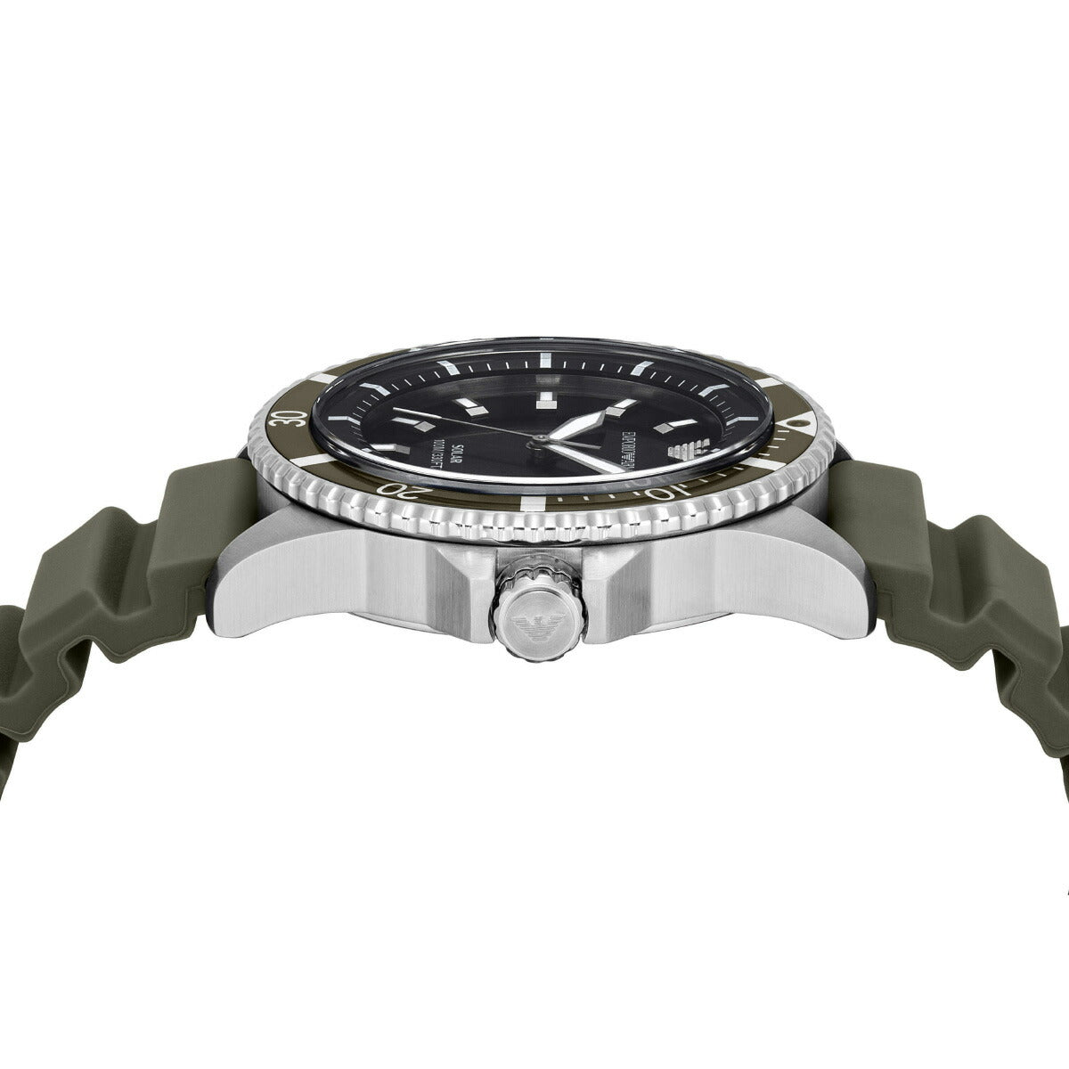エンポリオアルマーニ EMPORIO ARMANI 腕時計 メンズ ワールドエクスプローラー ソーラーパワー 3針ウォッチ グリーンシリコン AR11699【2025 新作】