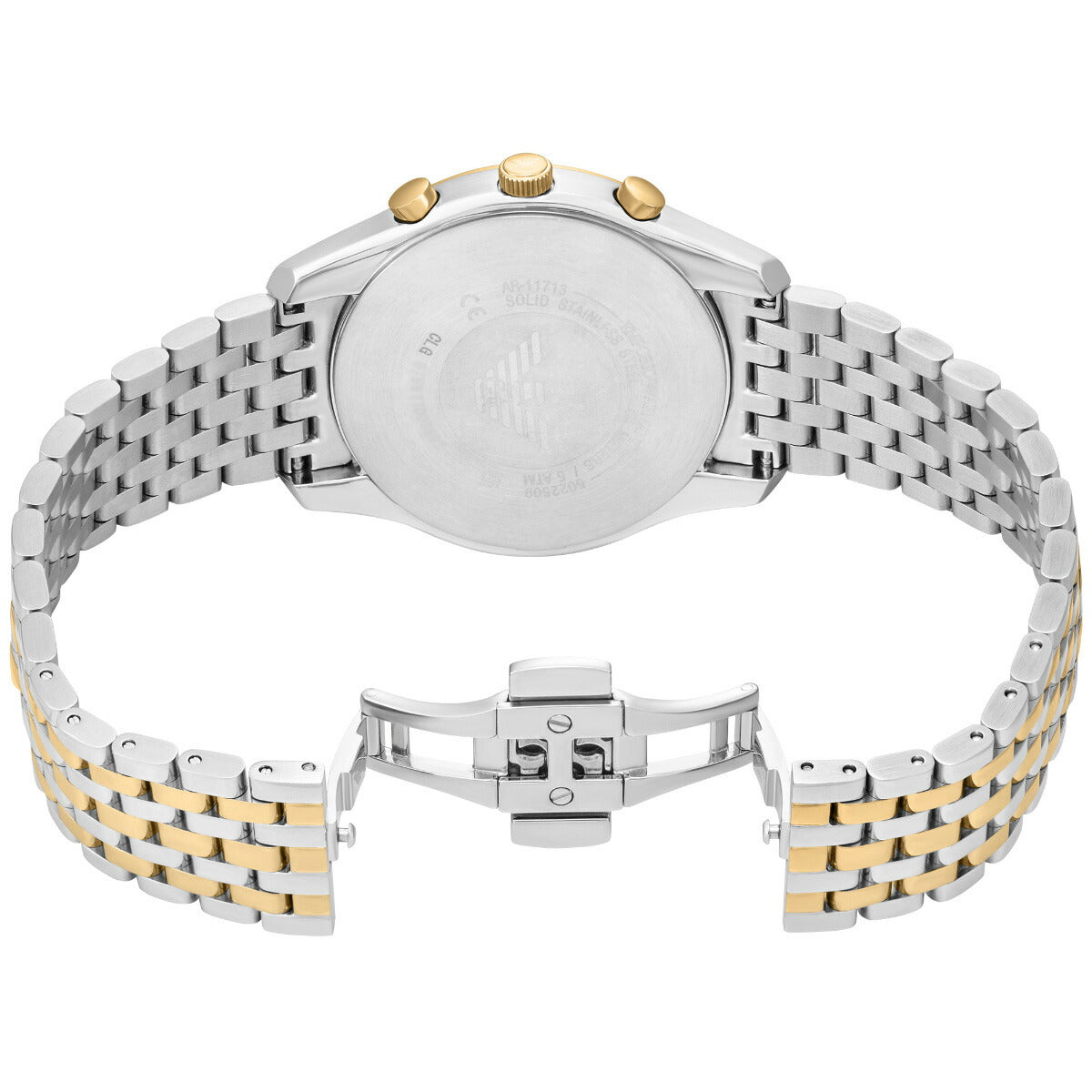 エンポリオアルマーニ EMPORIO ARMANI 腕時計 メンズ クロノグラフウォッチ ツートーンステンレススチール AR11713【2025 新作】