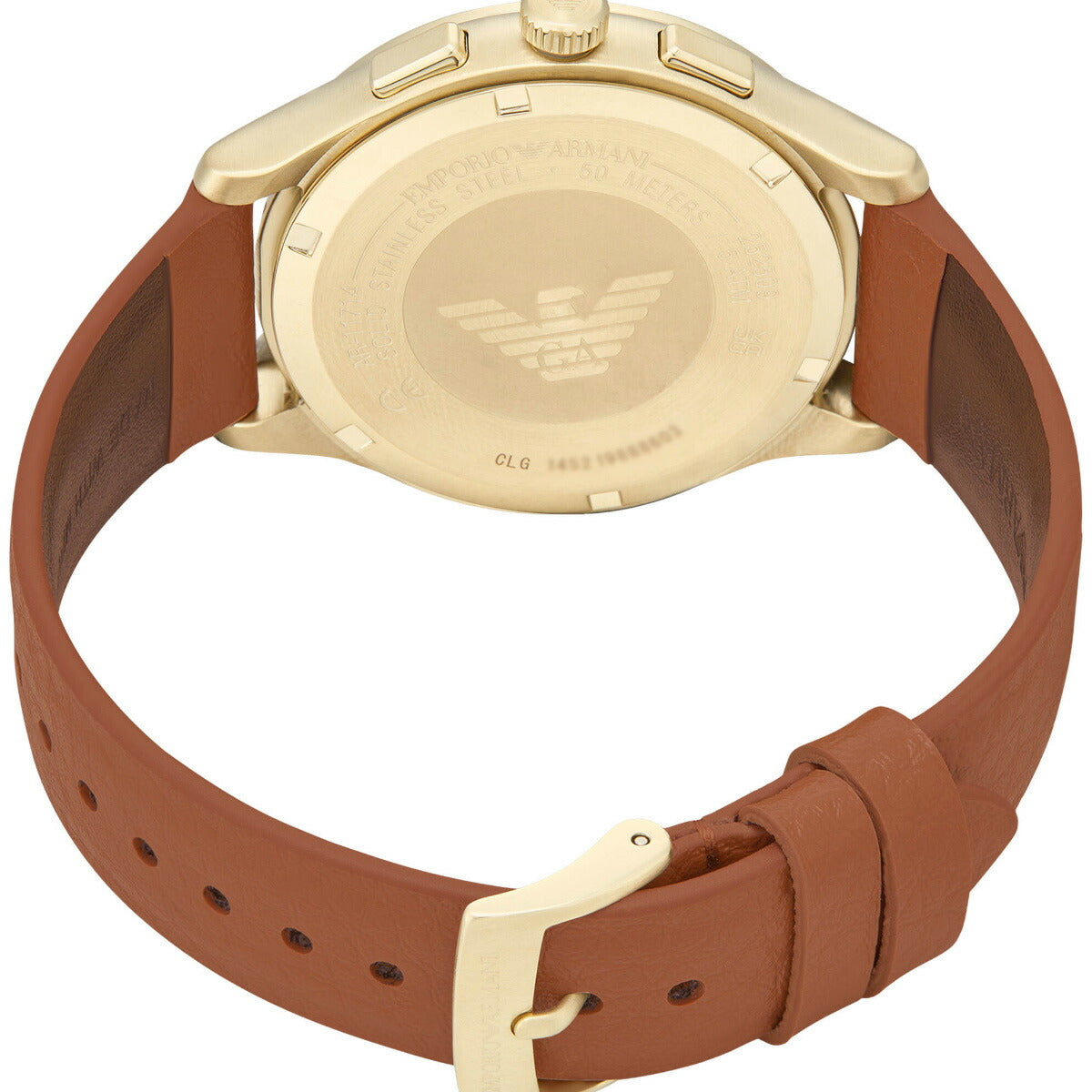 エンポリオアルマーニ EMPORIO ARMANI 腕時計 メンズ クロノグラフウォッチ ブラウンレザー AR11714