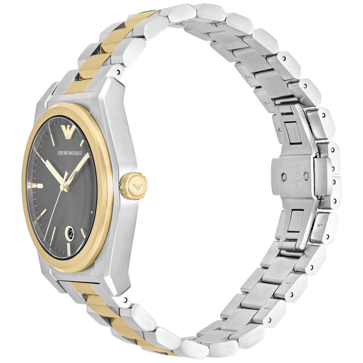 エンポリオアルマーニ EMPORIO ARMANI 腕時計 メンズ 3針デイトウォッチ ツートーンステンレススチール AR11715【2025 新作】