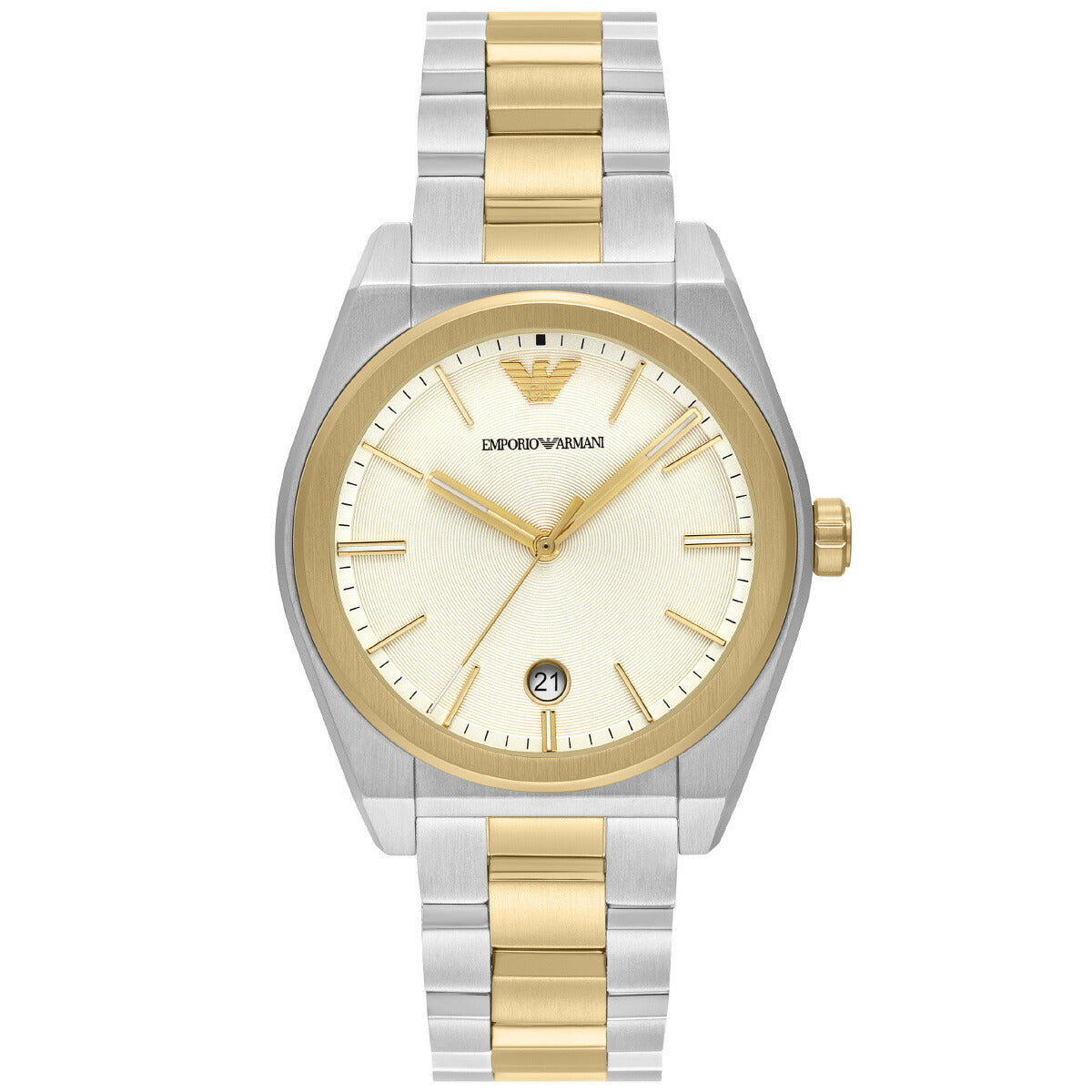 エンポリオアルマーニ EMPORIO ARMANI 腕時計 メンズ 3針デイトウォッチ ツートーンステンレススチール AR11716【2025 新作】
