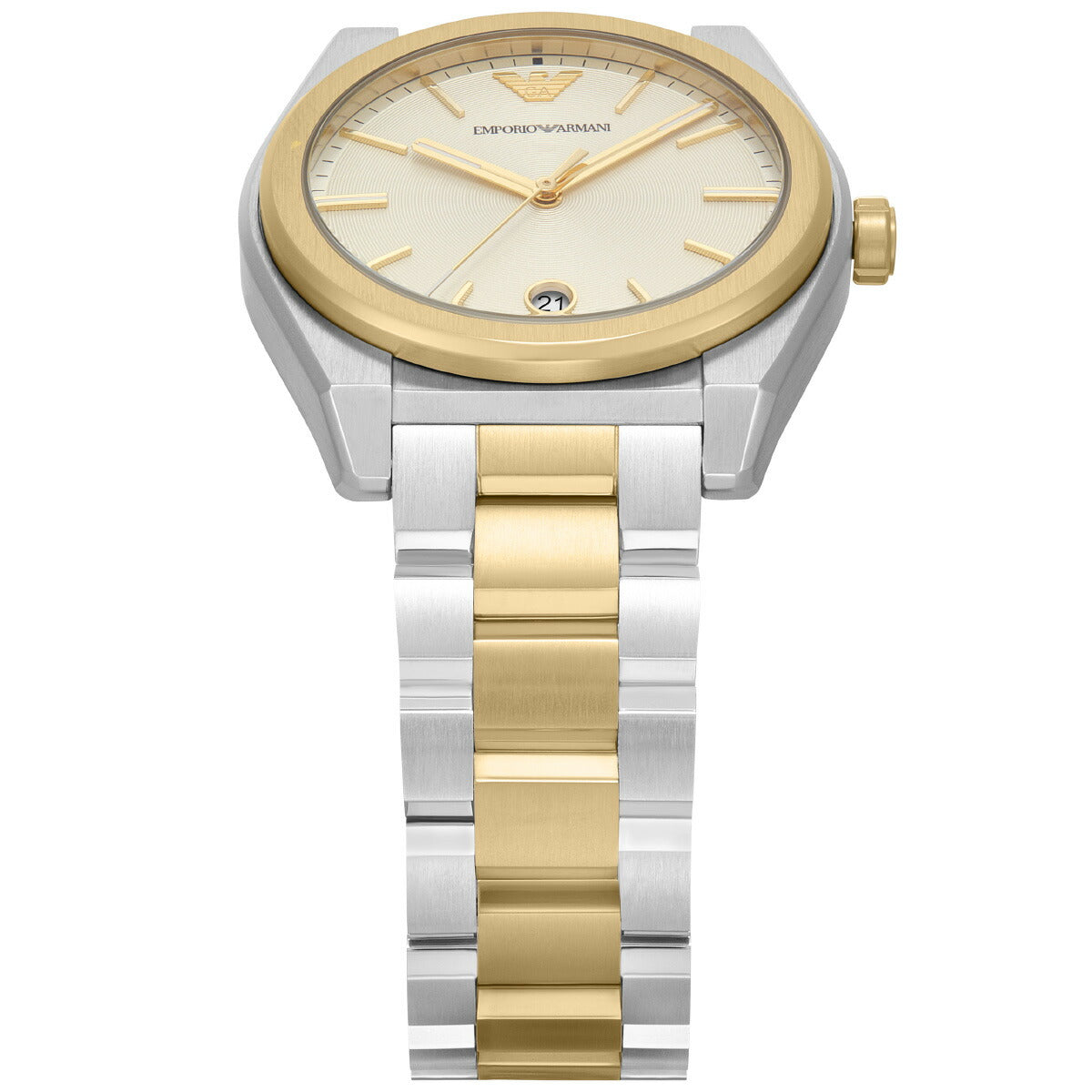 エンポリオアルマーニ EMPORIO ARMANI 腕時計 メンズ 3針デイトウォッチ ツートーンステンレススチール AR11716【2025 新作】