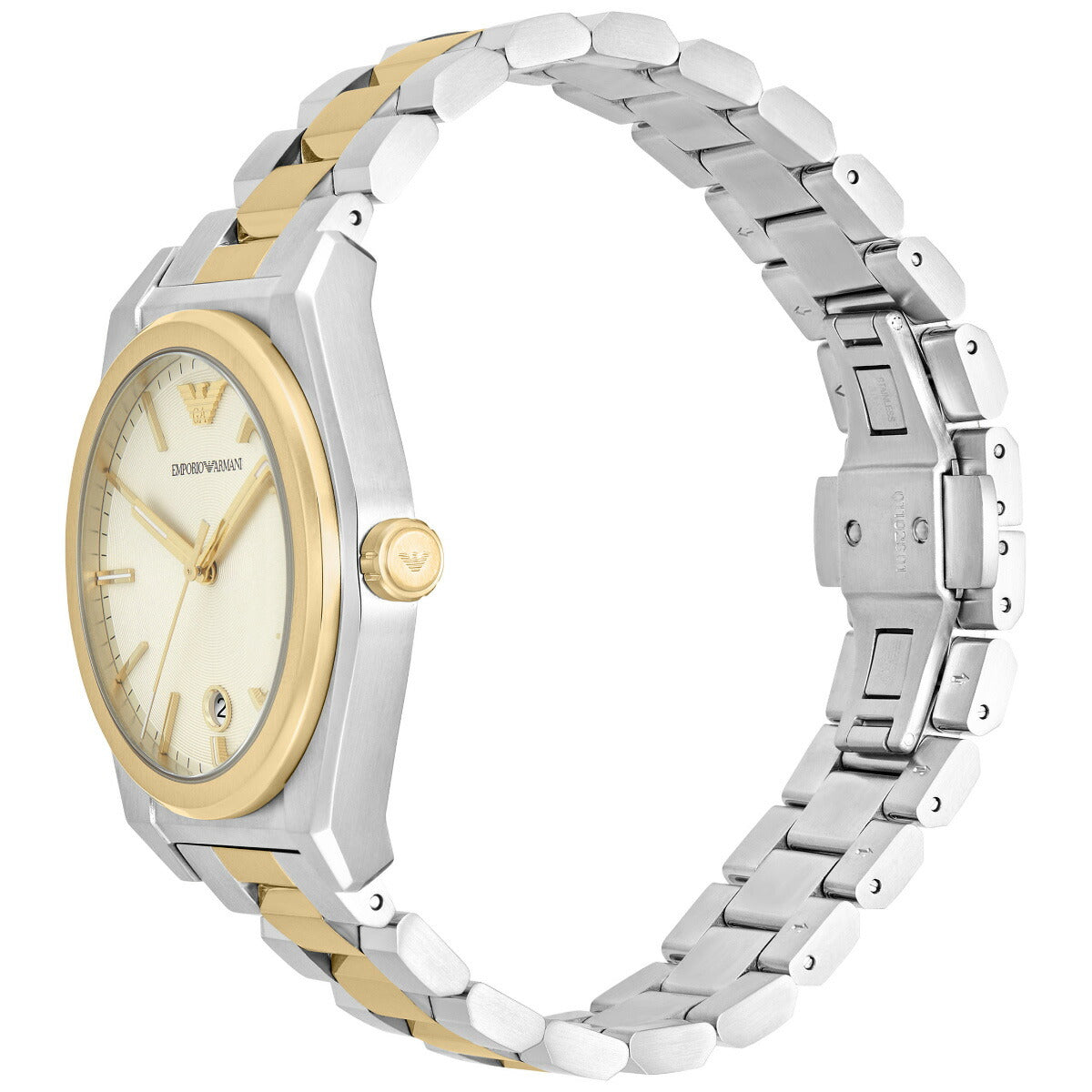 エンポリオアルマーニ EMPORIO ARMANI 腕時計 メンズ 3針デイトウォッチ ツートーンステンレススチール AR11716【2025 新作】