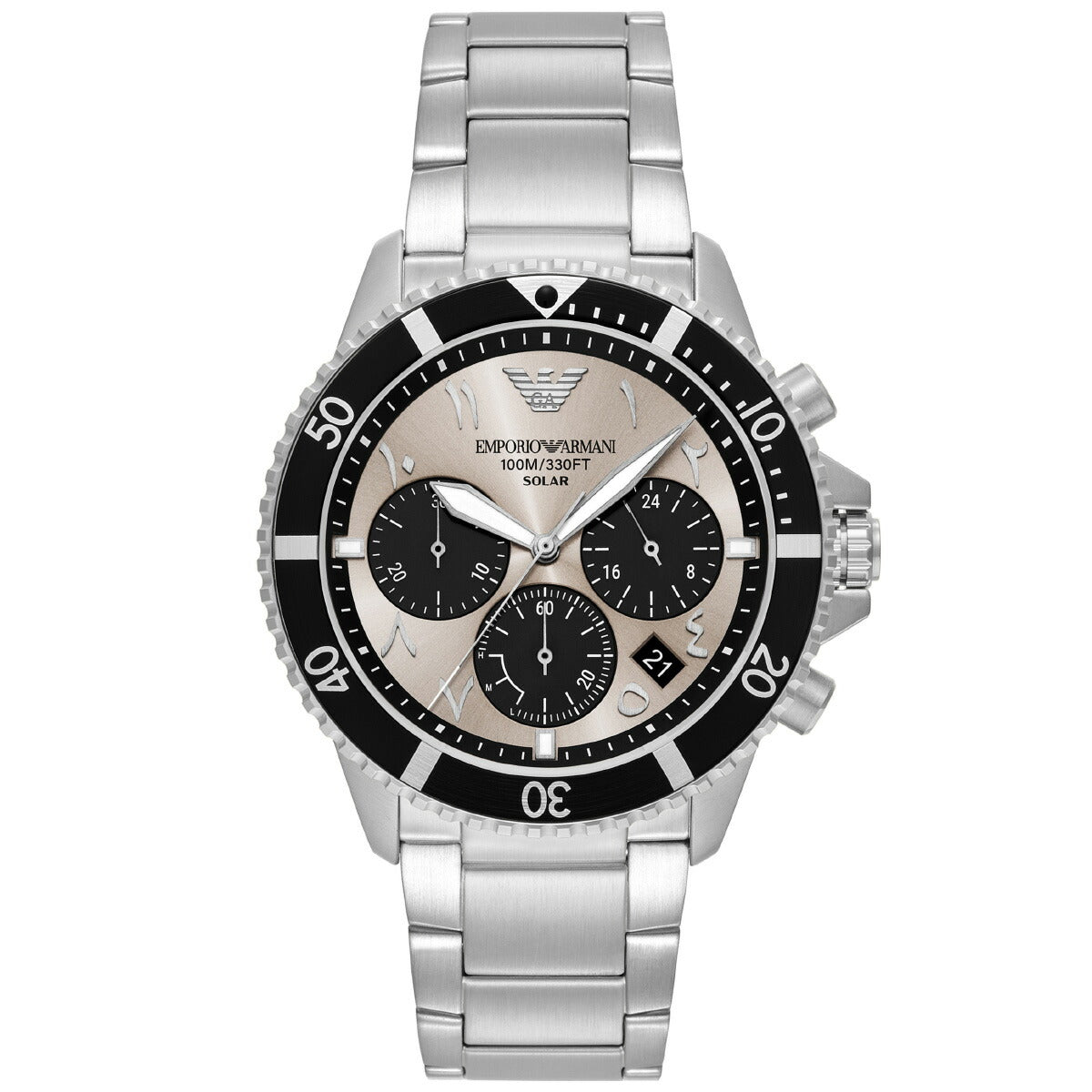 エンポリオアルマーニ EMPORIO ARMANI 腕時計 メンズ ソーラー クロノグラフ WORLD EXPLORER ステンレススチール AR11722【2025 新作】