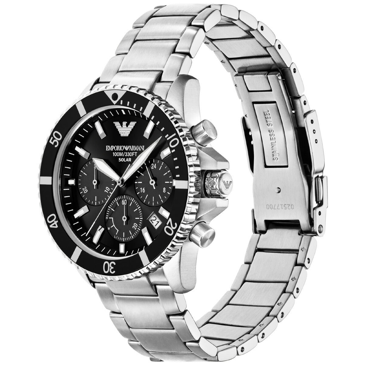 エンポリオアルマーニ EMPORIO ARMANI 腕時計 メンズ ソーラー クロノグラフ WORLD EXPLORER ステンレススチール AR11739【2025 新作】