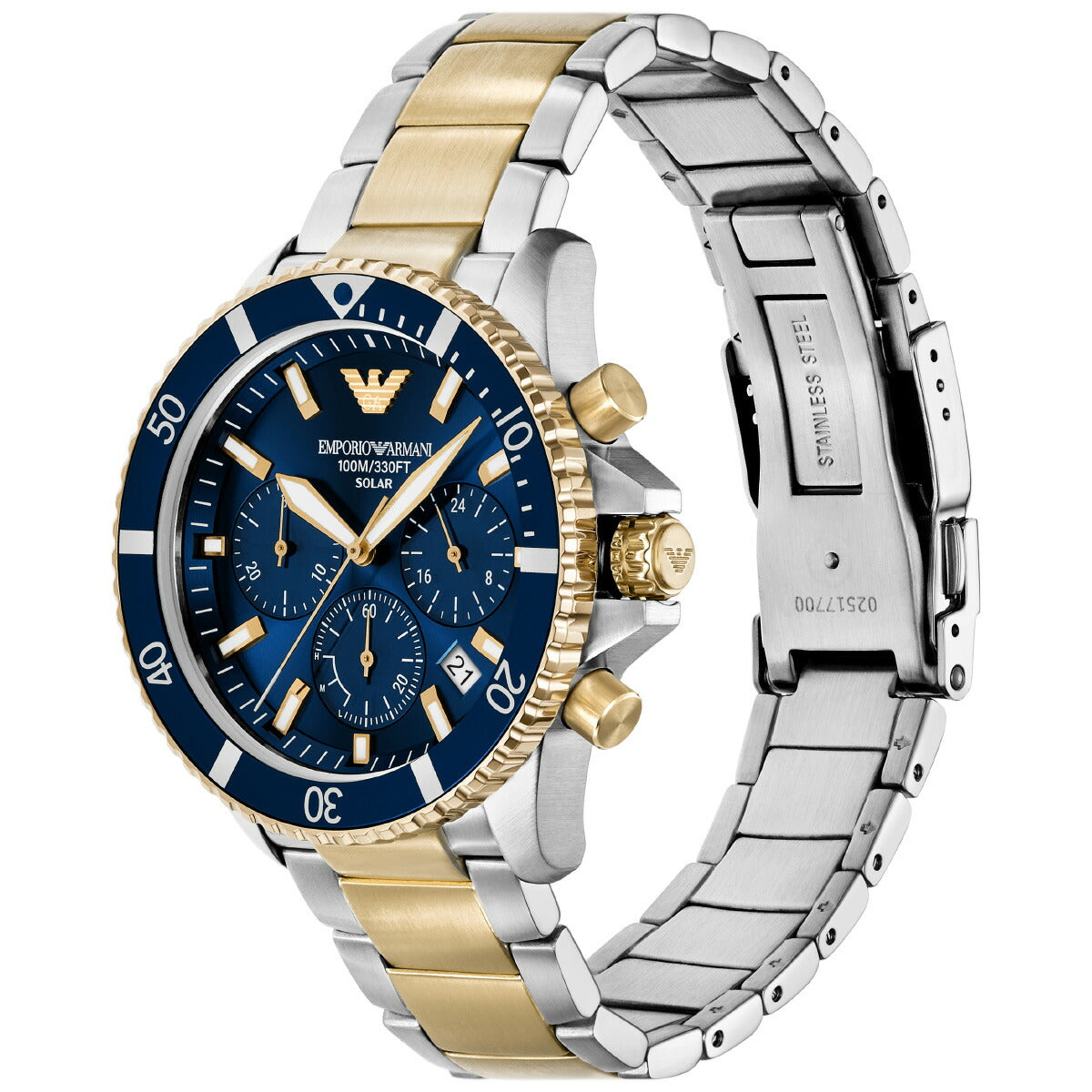 エンポリオアルマーニ EMPORIO ARMANI 腕時計 メンズ ソーラー クロノグラフ WORLD EXPLORER ステンレススチール AR11740【2025 新作】