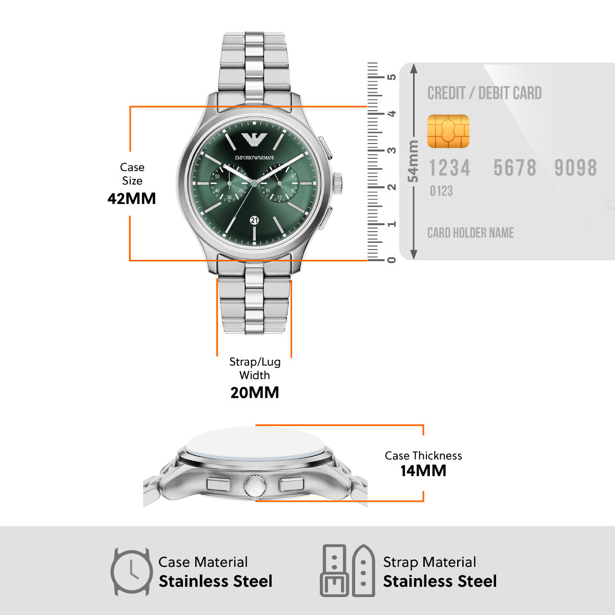 エンポリオアルマーニ EMPORIO ARMANI 腕時計 メンズ クロノグラフ ステンレススチール AR11746【2026 新作】【60回分割手数料無料！】