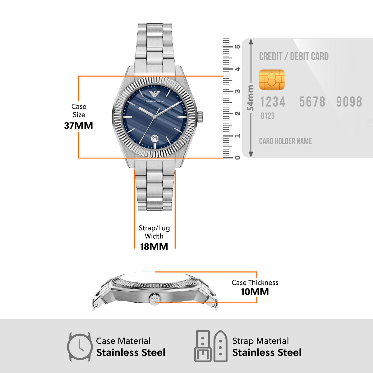 エンポリオアルマーニ EMPORIO ARMANI 腕時計 メンズ レディース ステンレススチール AR11758【2026 新作】【60回分割手数料無料！】