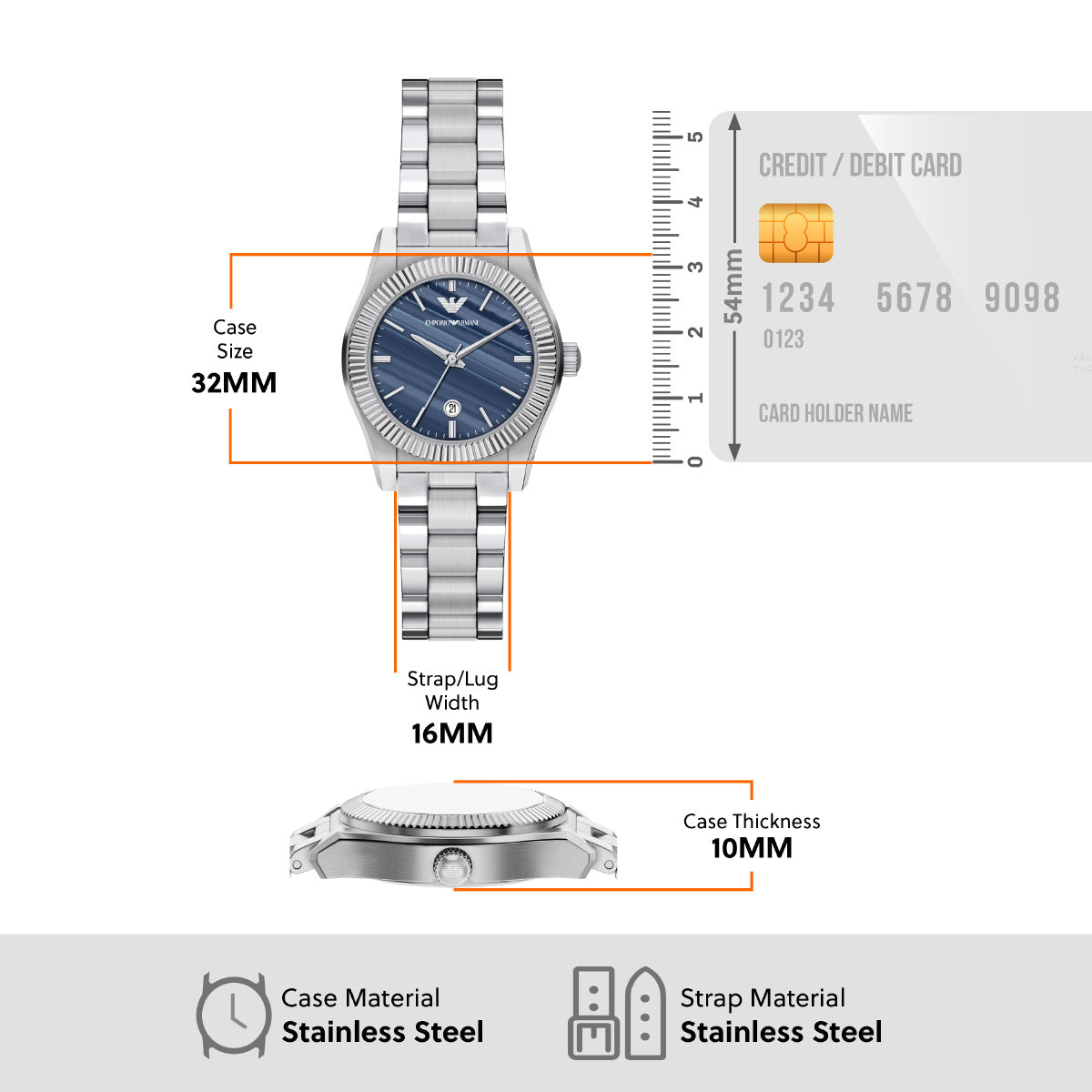 エンポリオアルマーニ EMPORIO ARMANI 腕時計 レディース ステンレススチール AR11760【2026 新作】【60回分割手数料無料！】