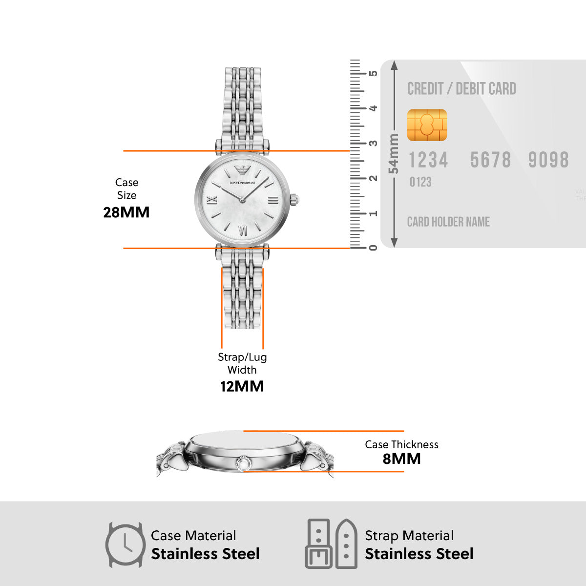 エンポリオアルマーニ EMPORIO ARMANI 腕時計 レディース ステンレススチール AR11768【2026 新作】【60回分割手数料無料！】