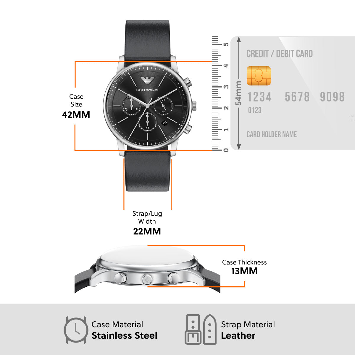 エンポリオアルマーニ EMPORIO ARMANI 腕時計 メンズ クロノグラフ レザー AR11774【2026 新作】【60回分割手数料無料！】