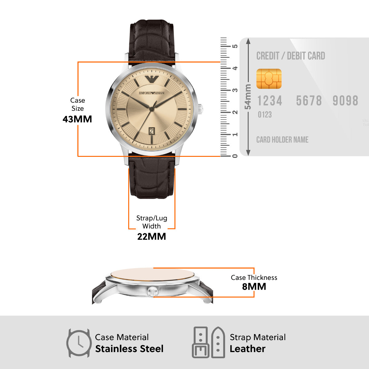 エンポリオアルマーニ EMPORIO ARMANI 腕時計 メンズ レザー AR11783【2026 新作】