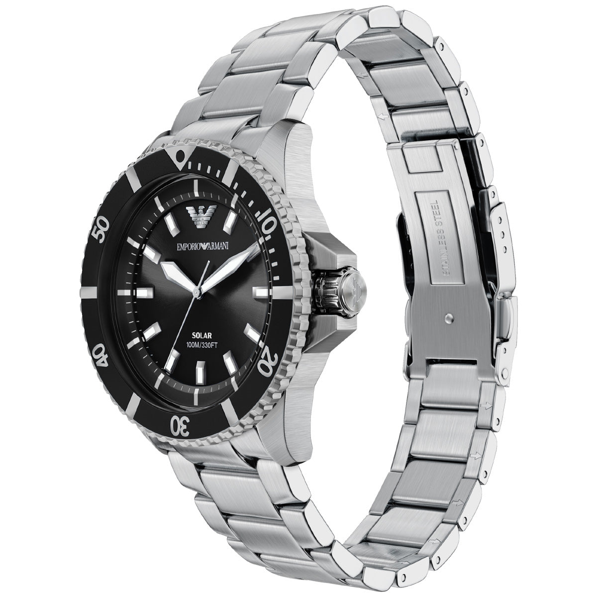 エンポリオアルマーニ EMPORIO ARMANI 腕時計 メンズ ソーラー WORLD EXPLORER ステンレススチール AR11787【2026 新作】【60回分割手数料無料！】