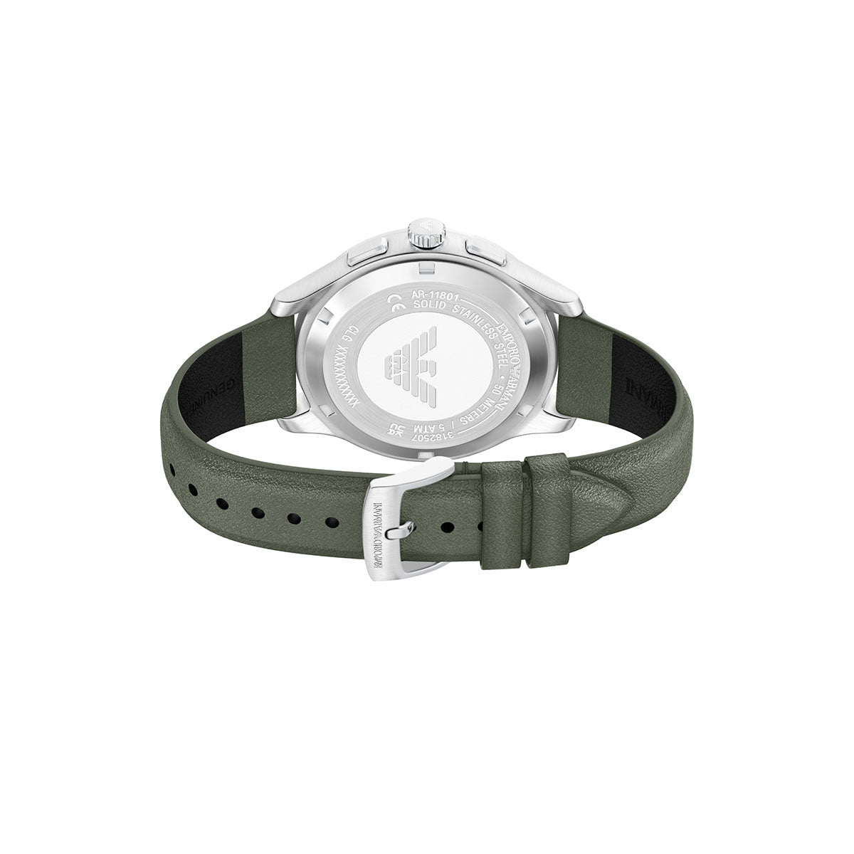 エンポリオアルマーニ EMPORIO ARMANI 腕時計 メンズ クロノグラフ レザー AR11801