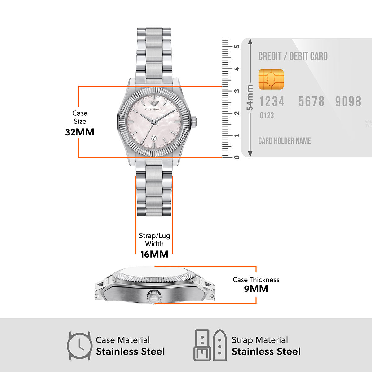 エンポリオアルマーニ EMPORIO ARMANI 腕時計 レディース ステンレス AR11802