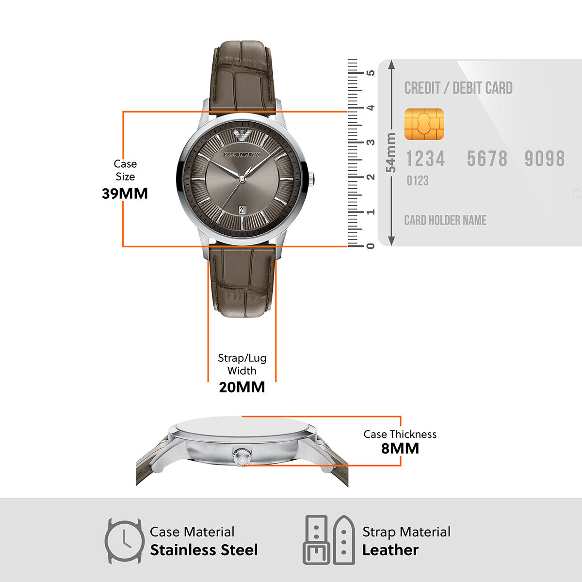 エンポリオアルマーニ EMPORIO ARMANI 腕時計 メンズ レザー AR11823