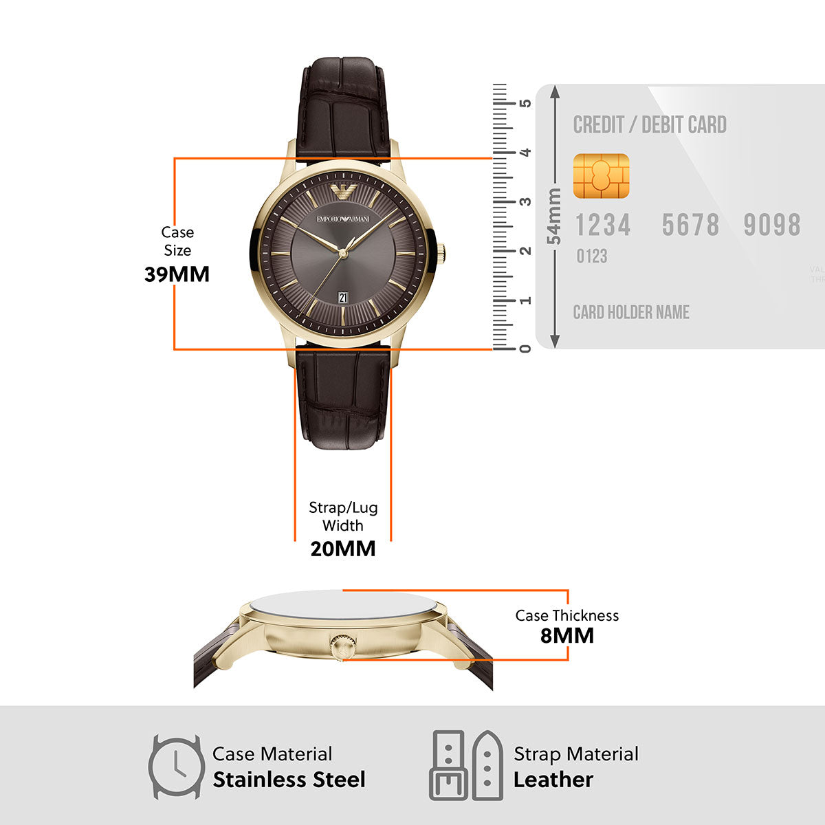 エンポリオアルマーニ EMPORIO ARMANI 腕時計 メンズ レザー AR11824
