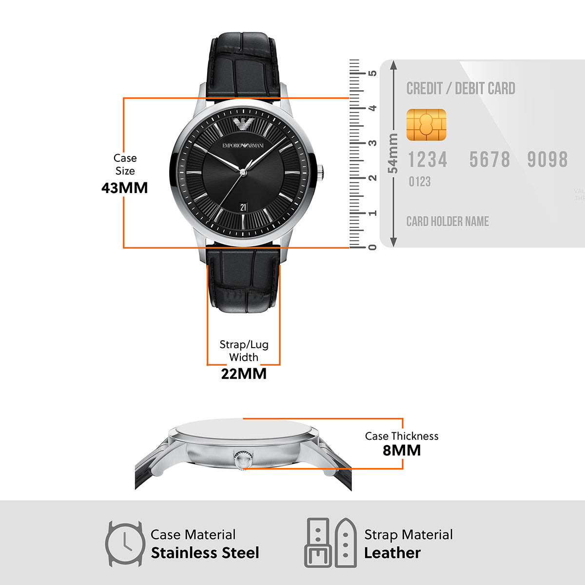 エンポリオアルマーニ EMPORIO ARMANI 腕時計 メンズ レザー AR11826