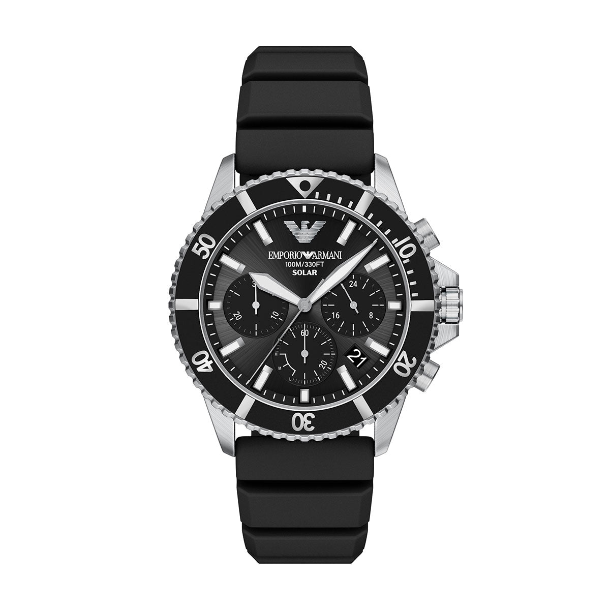 エンポリオアルマーニ EMPORIO ARMANI 腕時計 メンズ ソーラー クロノグラフ シリコン AR11830