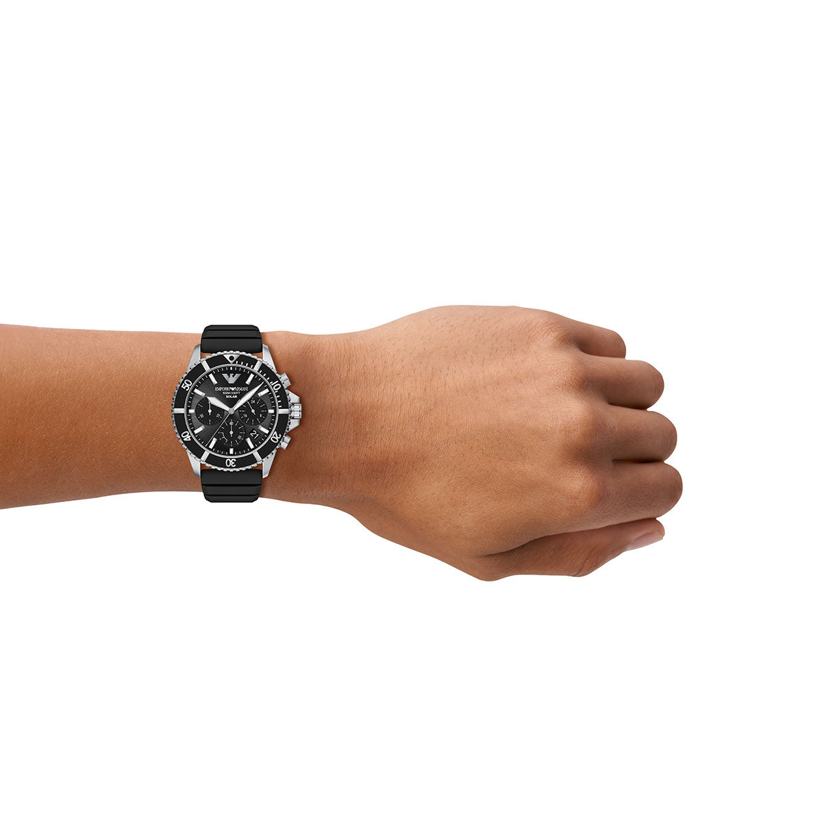 エンポリオアルマーニ EMPORIO ARMANI 腕時計 メンズ ソーラー クロノグラフ シリコン AR11830