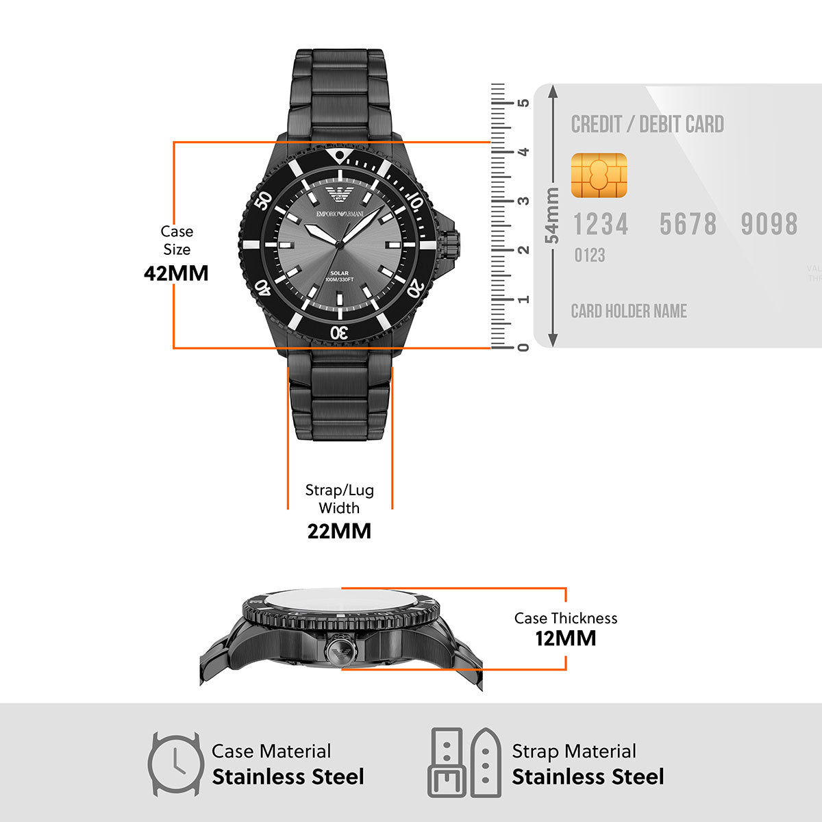 エンポリオアルマーニ EMPORIO ARMANI 腕時計 メンズ ソーラー ステンレス AR11831