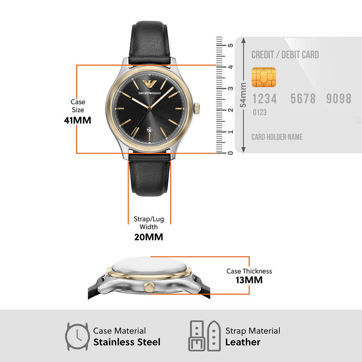 エンポリオアルマーニ EMPORIO ARMANI 腕時計 メンズ レザー AR11834