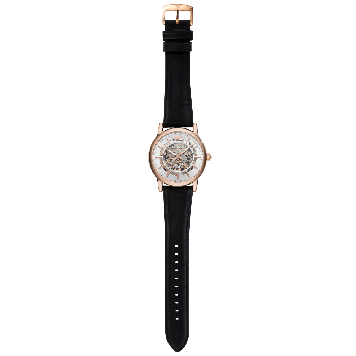 エンポリオアルマーニ EMPORIO ARMANI 腕時計 メンズ 自動巻き レザーウォッチ AR60007