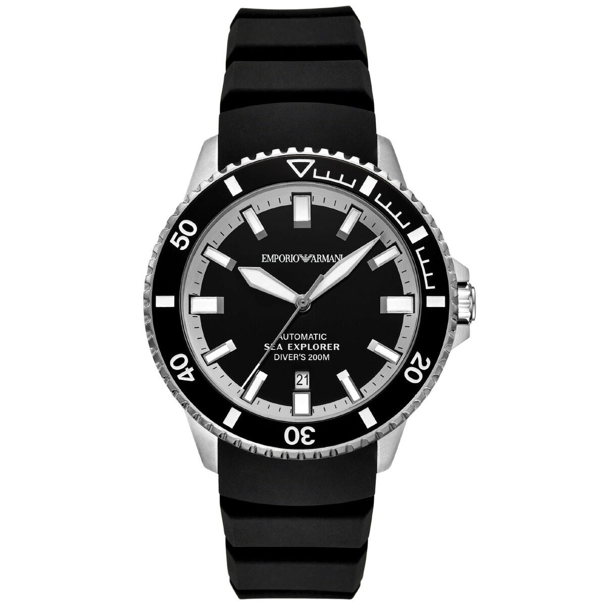 エンポリオアルマーニ EMPORIO ARMANI 腕時計 メンズ シーエクスプローラー 自動巻きウォッチ シリコン AR60086【2025 新作】