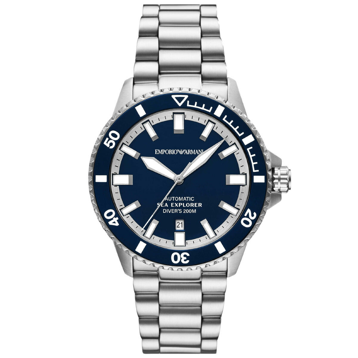 エンポリオアルマーニ EMPORIO ARMANI 腕時計 メンズ シーエクスプローラー 自動巻きウォッチ ステンレススチール AR60087【2025 新作】