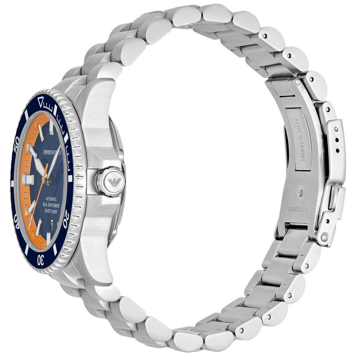 エンポリオアルマーニ EMPORIO ARMANI 腕時計 メンズ シーエクスプローラー 自動巻きウォッチ ステンレススチール AR60090【2025 新作】