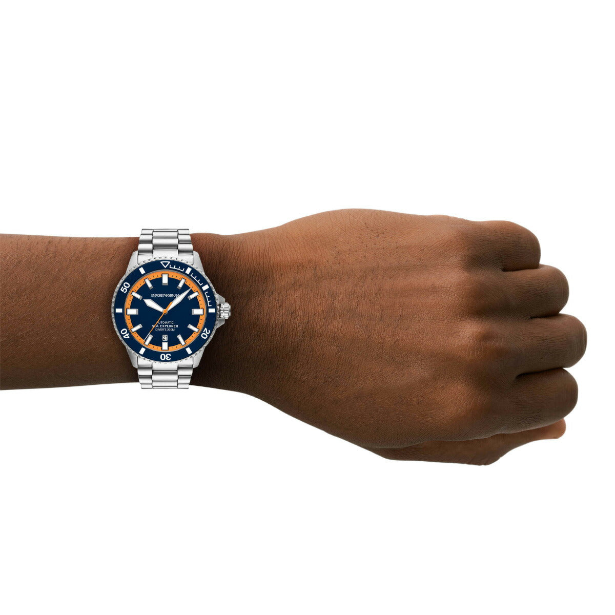 エンポリオアルマーニ EMPORIO ARMANI 腕時計 メンズ シーエクスプローラー 自動巻きウォッチ ステンレススチール AR60090【2025 新作】