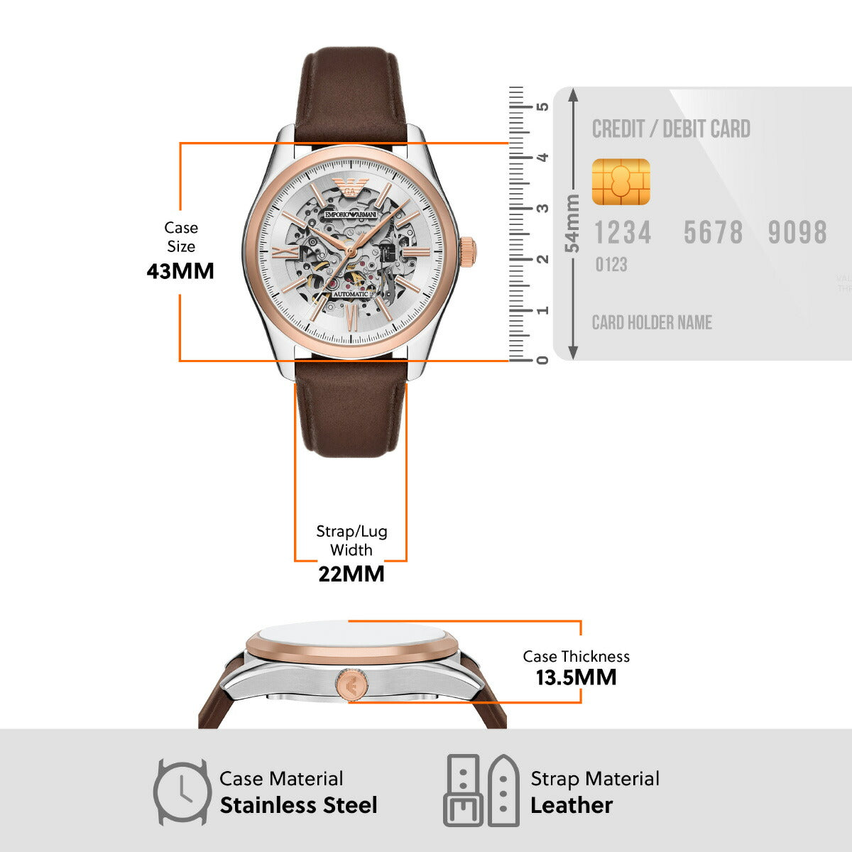 エンポリオアルマーニ EMPORIO ARMANI 腕時計 メンズ 自動巻き プロプラネットレザー AR60094