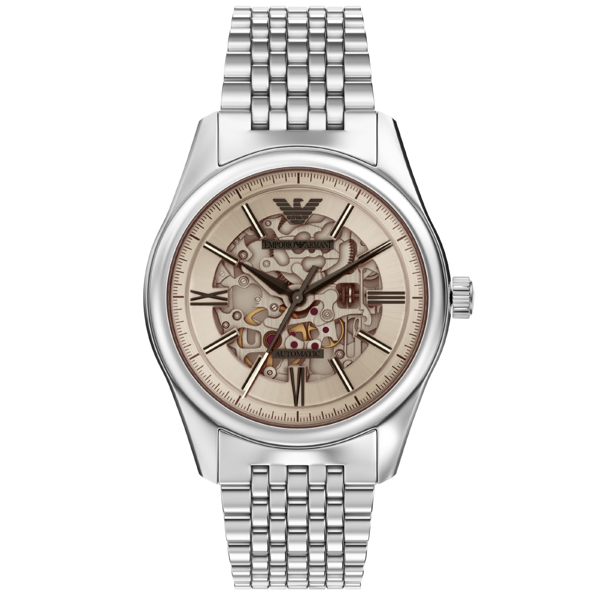 エンポリオアルマーニ EMPORIO ARMANI 腕時計 メンズ 自動巻き ステンレススチール AR60095【2026 新作】【60回分割手数料無料！】