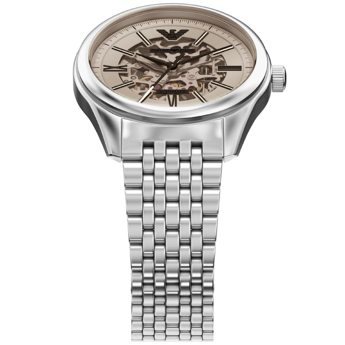エンポリオアルマーニ EMPORIO ARMANI 腕時計 メンズ 自動巻き ステンレススチール AR60095【2026 新作】【60回分割手数料無料！】
