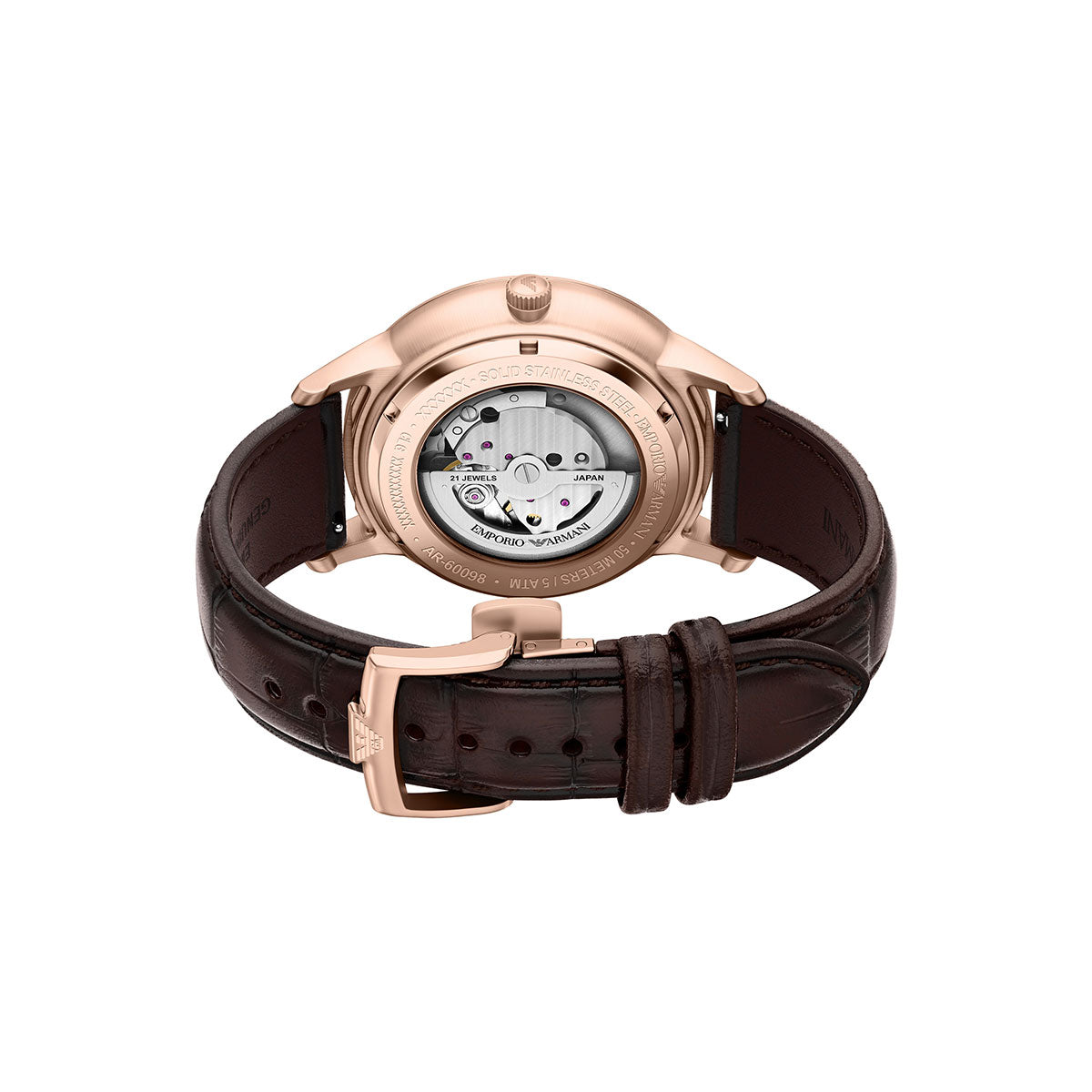 エンポリオアルマーニ EMPORIO ARMANI 腕時計 メンズ 自動巻き レザー AR60098