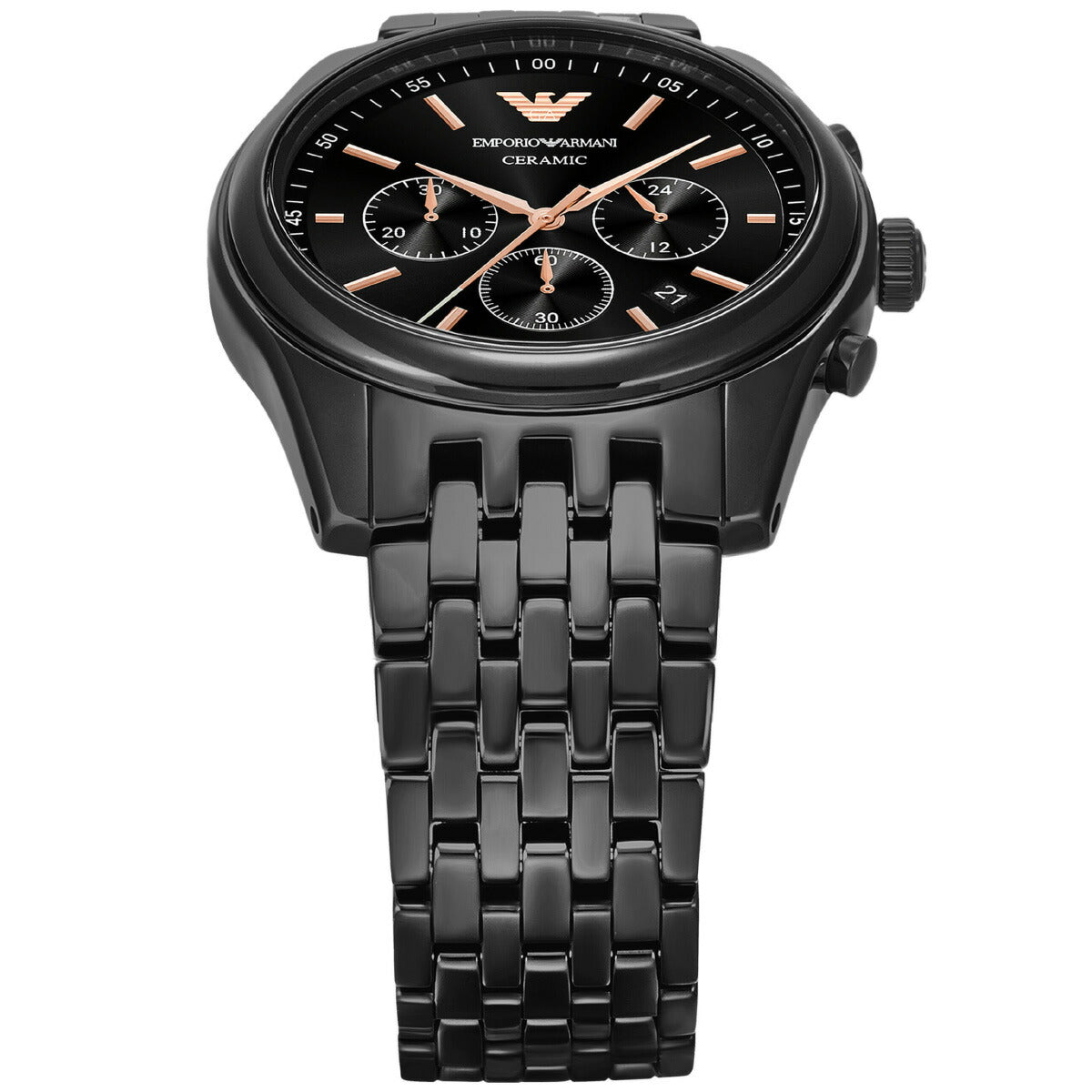 エンポリオアルマーニ EMPORIO ARMANI 腕時計 メンズ クロノグラフウォッチ ブラックセラミック AR70015【2025 新作】