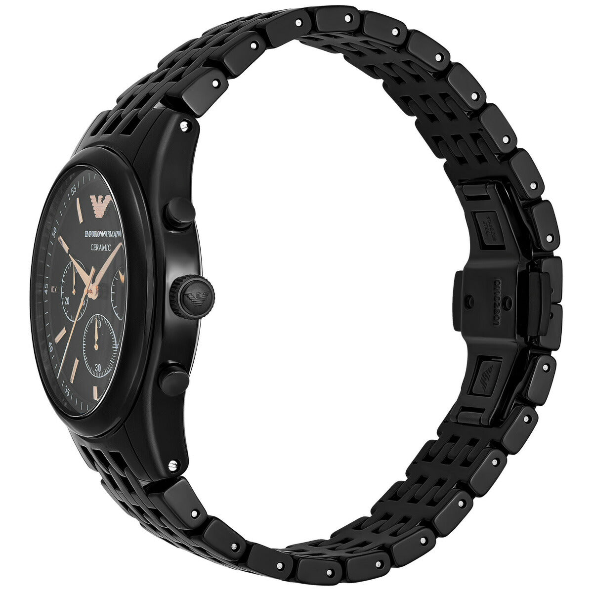 エンポリオアルマーニ EMPORIO ARMANI 腕時計 メンズ クロノグラフウォッチ ブラックセラミック AR70015【2025 新作】