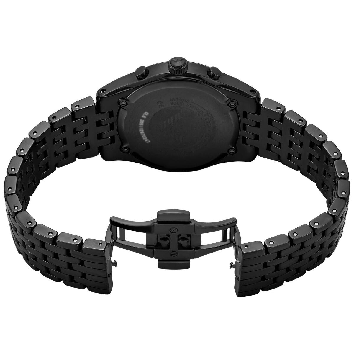 エンポリオアルマーニ EMPORIO ARMANI 腕時計 メンズ クロノグラフウォッチ ブラックセラミック AR70015【2025 新作】