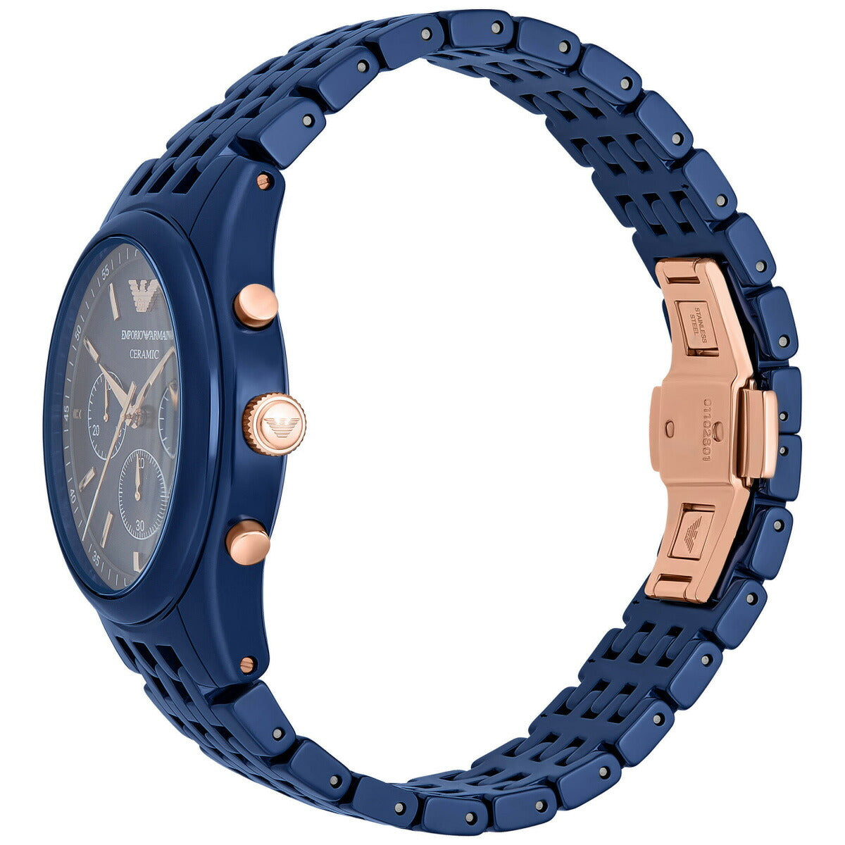 エンポリオアルマーニ EMPORIO ARMANI 腕時計 メンズ クロノグラフウォッチ ブルーセラミック AR70016【2025 新作】