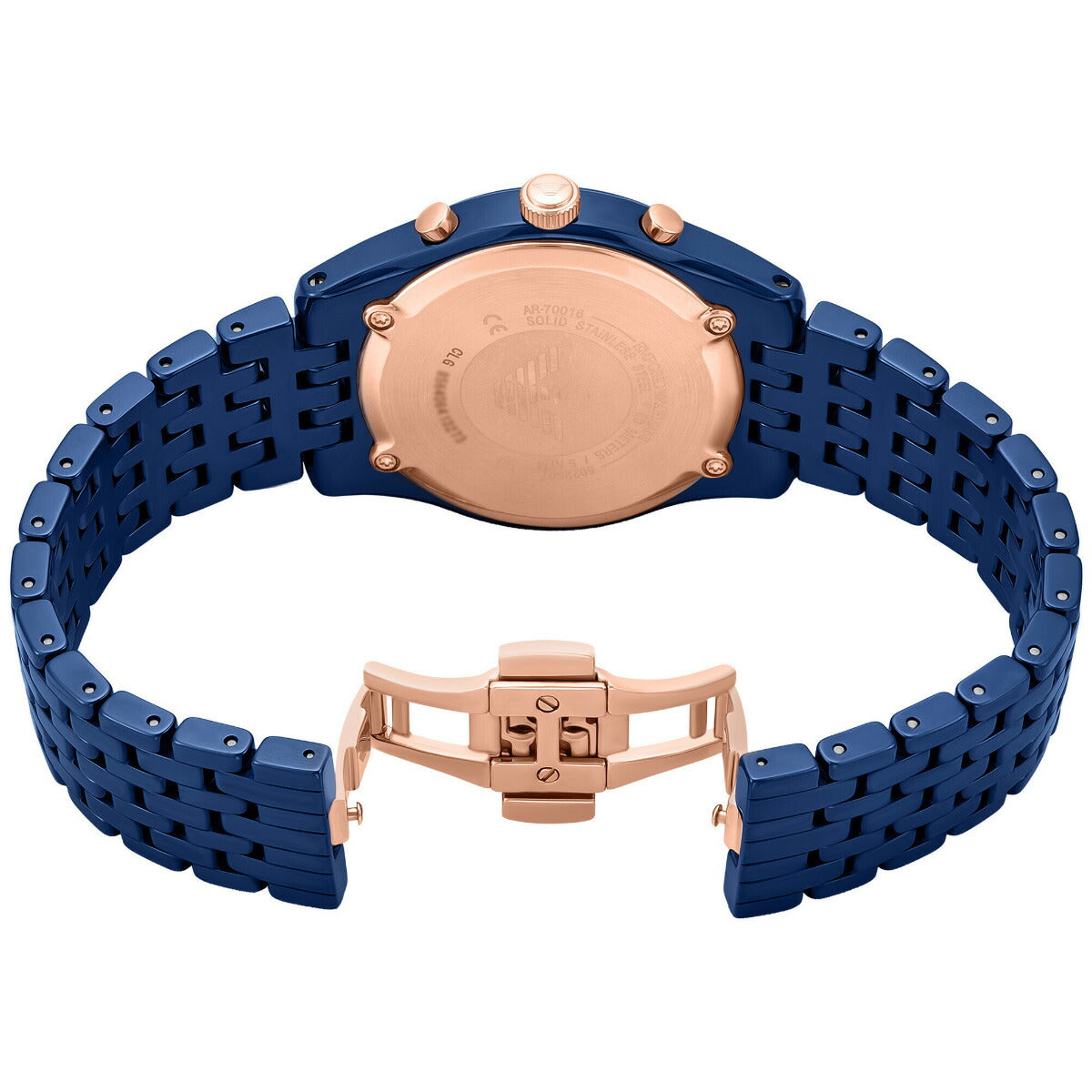 エンポリオアルマーニ EMPORIO ARMANI 腕時計 メンズ クロノグラフウォッチ ブルーセラミック AR70016【2025 新作】