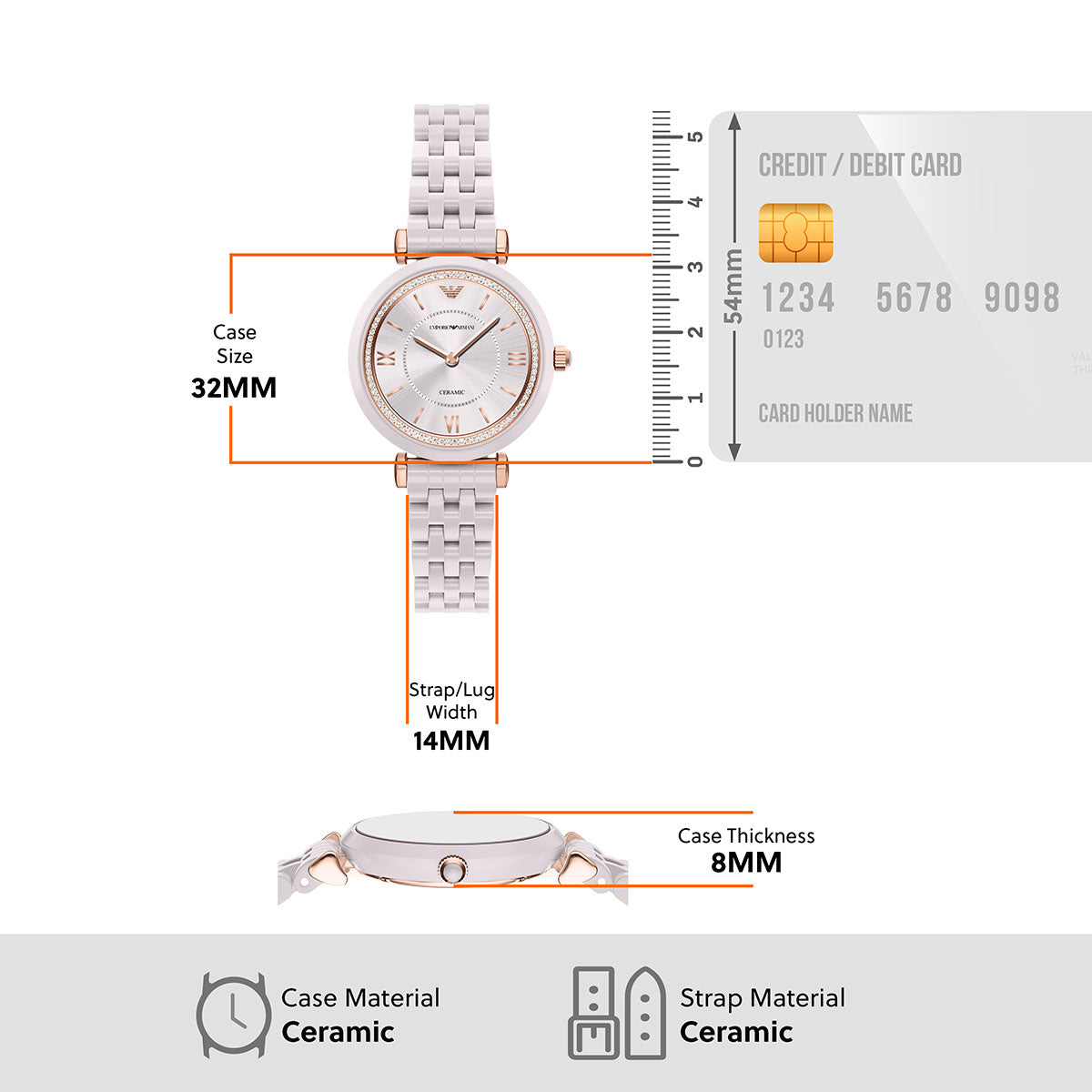 エンポリオアルマーニ EMPORIO ARMANI 腕時計 レディース セラミック AR70019