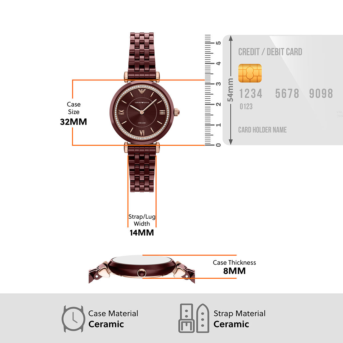 エンポリオアルマーニ EMPORIO ARMANI 腕時計 レディース セラミック AR70020