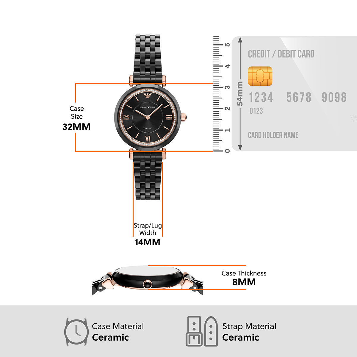 エンポリオアルマーニ EMPORIO ARMANI 腕時計 レディース セラミック AR70021