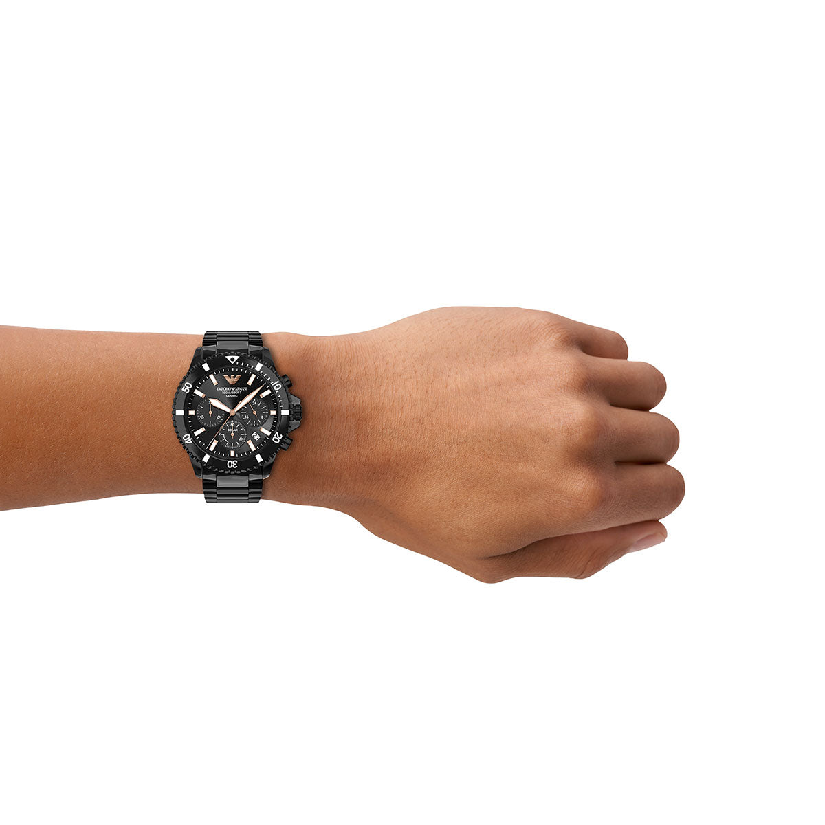 エンポリオアルマーニ EMPORIO ARMANI 腕時計 メンズ ソーラー クロノグラフ セラミック AR70022