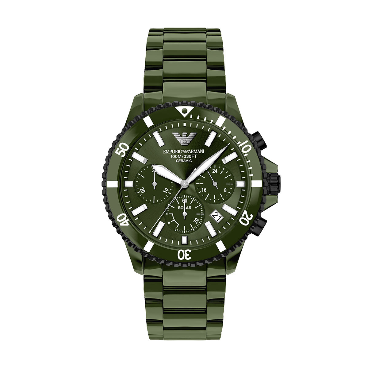 エンポリオアルマーニ EMPORIO ARMANI 腕時計 メンズ ソーラー クロノグラフ セラミック AR70023